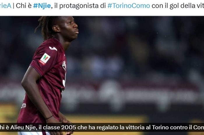 Alieu Njie membintangi kemenangan Torino atas Como pada lanjutan Liga Italia 2024-2025.