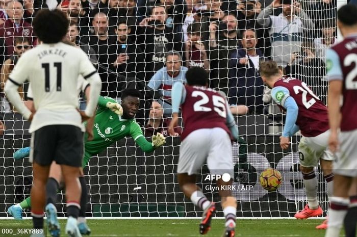 Manchester United dihukum penalti saat kalah 1-2 dari West Ham United dalam lanjutan Liga Inggris 2024-2025, Minggu (27/10/2024) malam WIB.