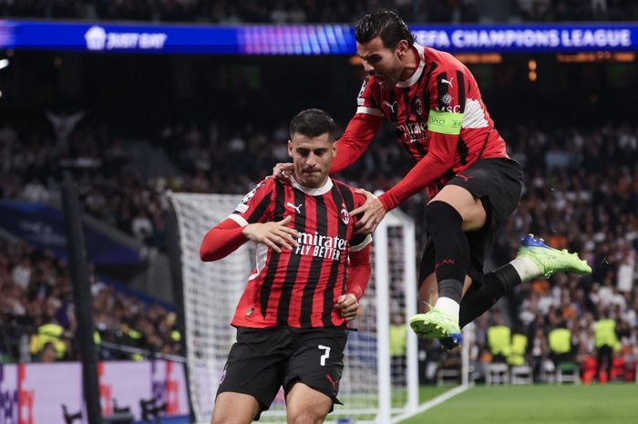 Alvaro Morata berhasil membawa AC Milan menyudahi puasa kemenangan di kandang Real Madrid dalam laga Liga Champions (5/11/2024).