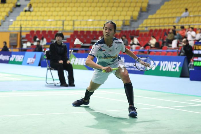 Tunggal putri Indonesia, Putri Kusuma Wardani saat bertanding pada babak 16 besar Korea Masters 2024 di Iksan Gymnasium,  Iksan, Korea Selatan, Kamis (7/11/2024).