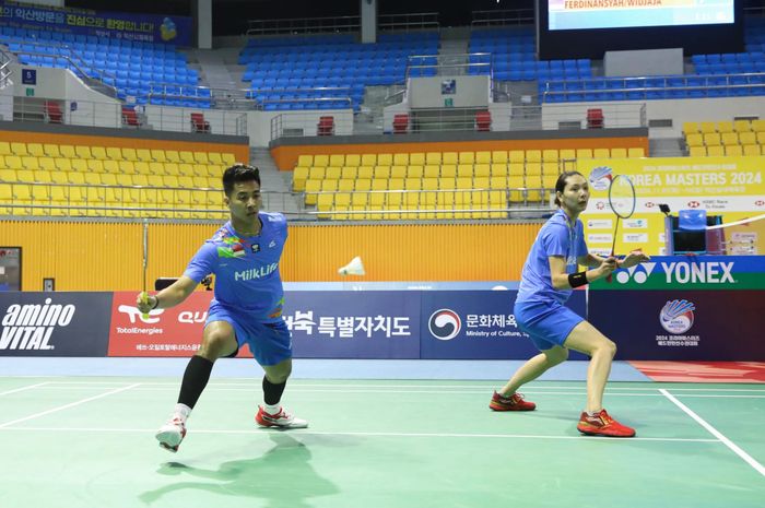 Pasangan ganda campuran Indonesia, Dejan Ferdinansyah/Gloria Emanuelle Widjaja kalah pada babak pertama Kumamoto Masters Japan 2024