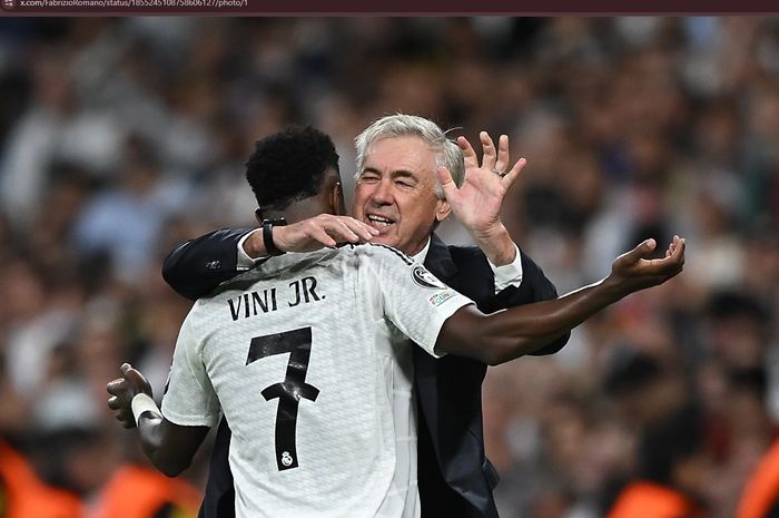 Carlo Ancelotti mengeklaim bahwa Ballon d'Or tidak memengaruhi performa Vinicius Junior di Real Madrid yang dibuktikan dengan torehan hattrick ke gawang Osasuna dalam lanjutan Liga Spanyol 2024-2025.