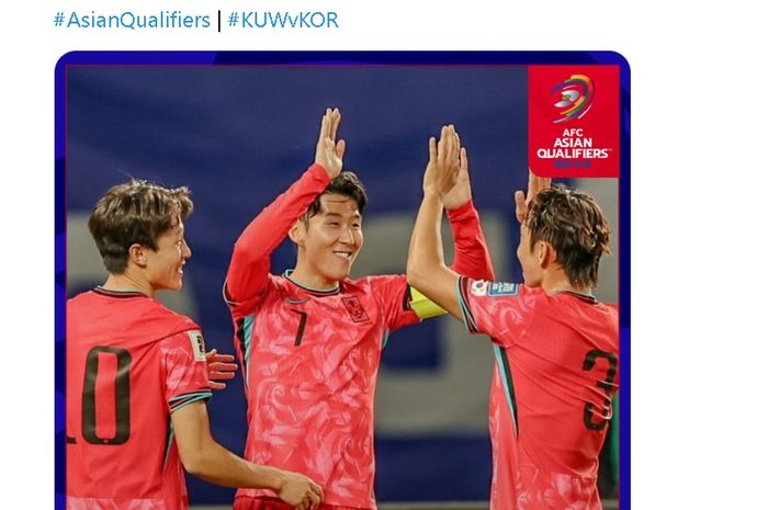 Son Heung-min ikut mencetak gol saat Korea Selatan mengalahkan Kuwait di Kuwait City dalam lanjutan Kualifikasi Piala Dunia 2026, Kamis (14/11/2024).