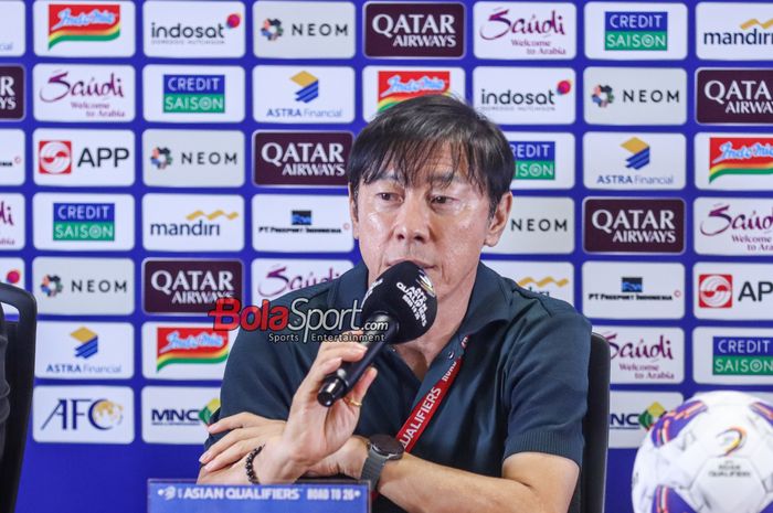 Pelatih Timnas Indonesia, Shin Tae-yong membeberkan isi percakapan dengan Marselino Ferdinan saat jeda laga melawan Arab Saudi.