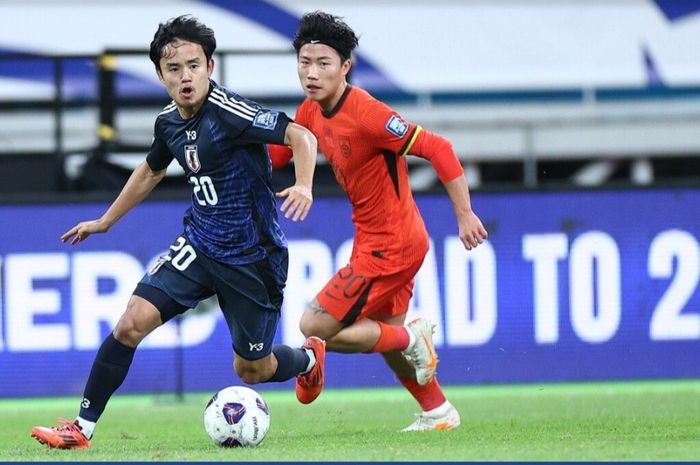 Suasana pertandingan antara timnas China vs Jepang pada matchday keenam Grup C Putaran Ketiga Kualifikasi Piala Dunia 2026 Zona Asia di Stadion Egret Xiamen, China, Selasa (19/11/2024).