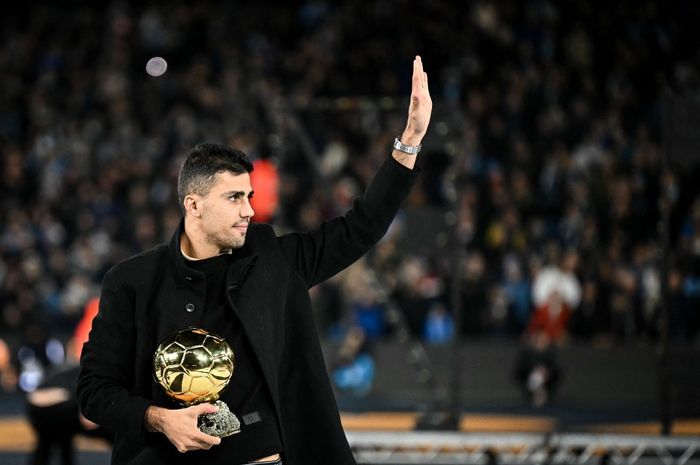 Man City ironisnya kalah telak dari Tottenham Hotspur pada lanjutan Liga Inggris setelah momen perayaan trofi Ballon d'Or milik Rodri di Etihad Stadium (23/11/2024).