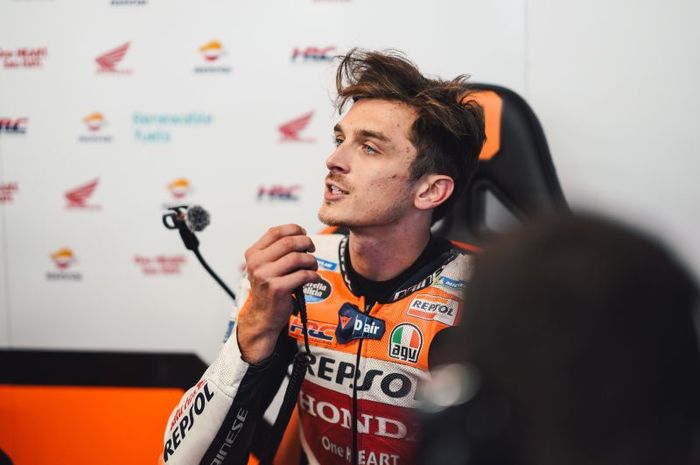 Pembalap Repsol Honda, Luca Marini, selama tes MotoGP Barcelona 2024