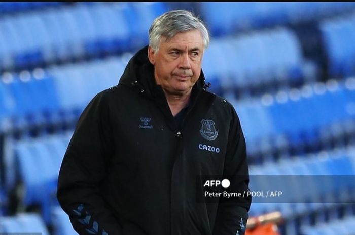 Carlo Ancelotti saat masih melatih Everton. Ancelotti menyebut dirinya tetap seorang penggemar Everton menjelang pertandingan Liverpool Vs Real Madrid di Liga Champions (27/11/2024).