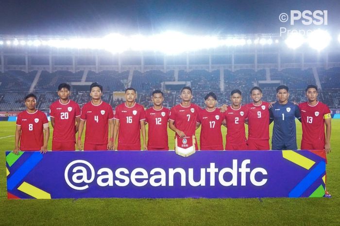 Skuad timnas Indonesia saat melawan Myanmar di ASEAN Cup 2024