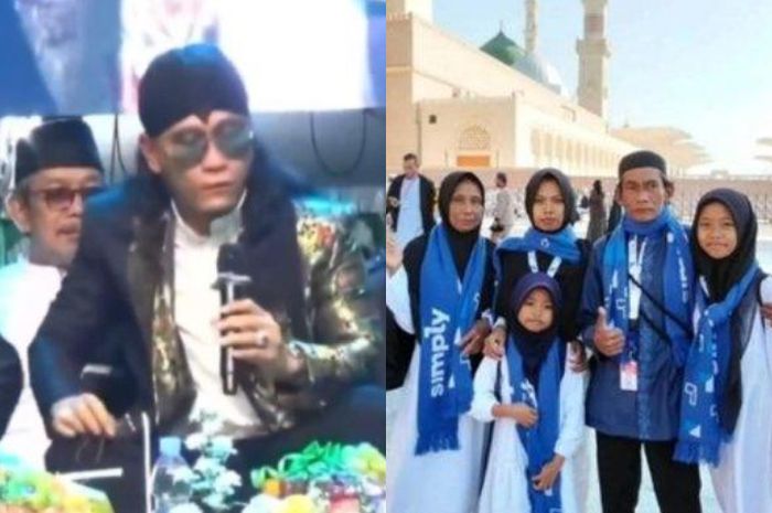 Sonhaji dan keluarga umroh ke Mekkah.