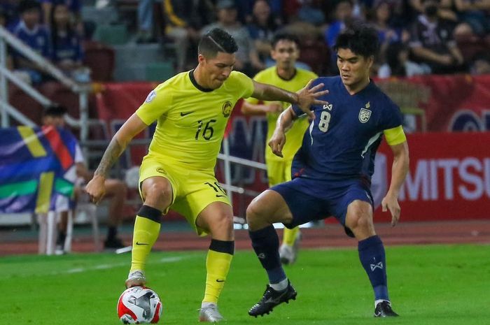 Suasana pertandingan antara Thailand vs Malaysia pada matchday ketiga Grup A ASEAN Cup 2024 di Rajamanggala National Stadium, Thailand, Sabtu (14/12/2024).