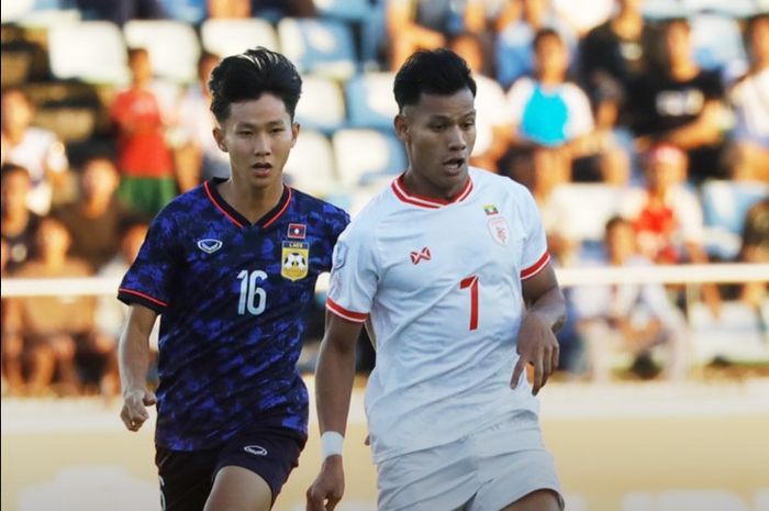 Suasana pertandingan Grup B ASEAN Cup 2024 antara Timnas Myanmar melawan Timnas Laos.