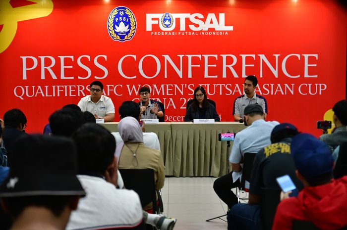 Sesi jumpa pres Kualifikasi Futsal Putri Asia 2025