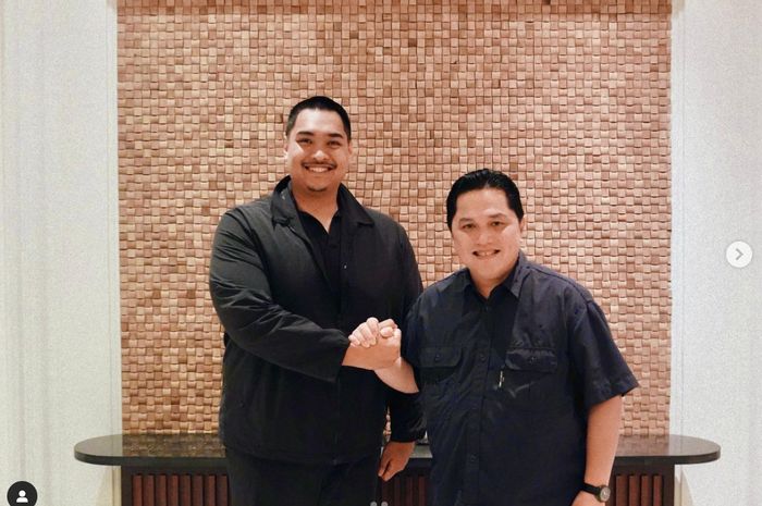 Ketua Umum PSSI Erick Thohir bertemu dengan Menpora Dito Ariotedjo membahas olahraga Tanah Air hingga Timnas Indonesia.