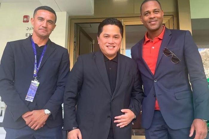 Ketua Umum PSSI, Erick Thohir, bersama Patrick Kluivert