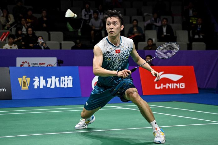 Pebulu tangkis tunggal putra Hong Kong,  Ng Ka Long Angus, pada perempat final China Masters 2024, 22 November.