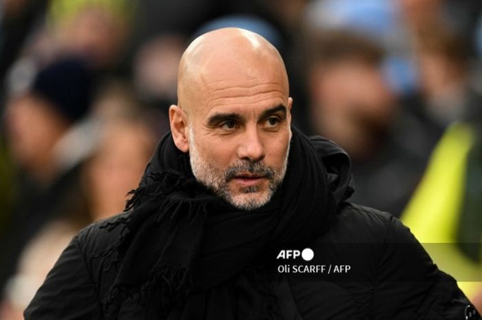 Pelatih Manchester City Pep Guardiola saat mendampingi timnya berlaga di Liga Inggris.