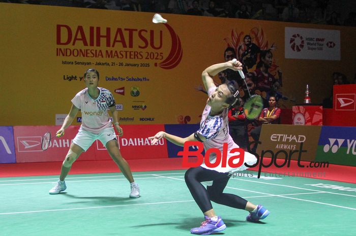 Ganda putri, Febriana Dwipuji Kusuma/Amallia Cahaya Pratiwi menjadi salah satu dari tiga wakil Indonesia yang tumbang pada hari pertama Thailand Masters 2025.