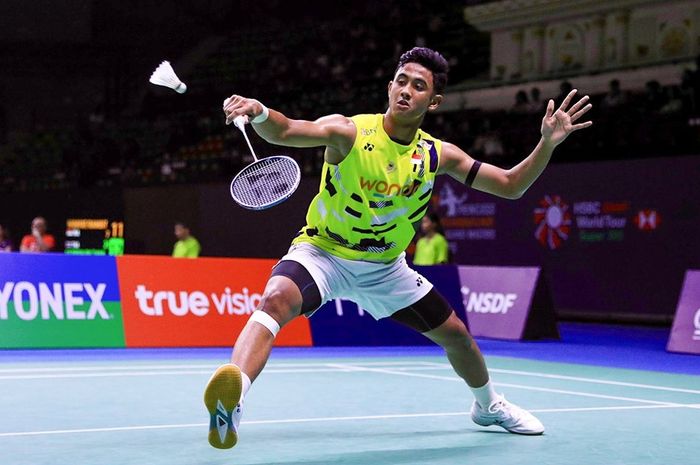 Tunggal putra Indonesia, Alwi Farhan, saat tampil pada babak 16 besar Thailand Masters 2025 di Nimibutr Stadium, Bangkok, Thailand, 30 Januari 2025.