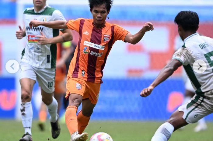 10 pemain Borneo FC taklukkan PSS Sleman dalam laga pekan ke-21 Liga 1 2024/2025 yang bergulir di Stadion Batakan, Balikpapan, Minggu (2/2/2025).