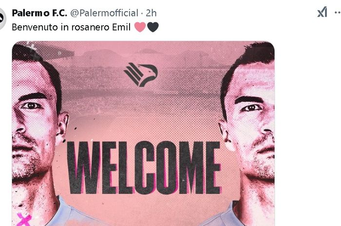 Kiper berdarah Indonesia, Emil Audero, meninggalkan Como untuk turun kasta dan bergabung ke klub Serie B Liga Italia, Palermo. 