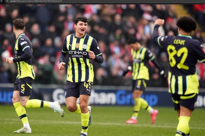Hanya butuh 99 menit untuk cetak gol debut di Manchester City, penghancur mimpi Timnas Indonesia, Abdukodir Khusanov, dibantu gol hoki punggung.