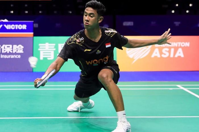 Pebulu tangkis tunggal putra Indonesia, Alwi Farhan, mengalahkan Ng Ka Long Angus (Hong Kong) pada Kejuaraan Beregu Campuran Asia 2025, Selasa (11/2/2025).