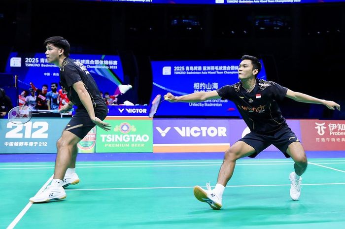  Muhammad Shohibul Fikri/Daniel Marthin berhasil memastikan Indonesia lolos final Kejuaraan Beregu Campuran Asia 2025.