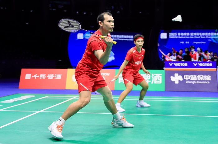 Rinov Rivaldy akan kembali berpasangan dengan Pitha HaningtyasMentaridi Kejuaraan asia 2025 yang hasil undiannya cukup sulit.. 