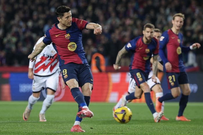 Barcelona menghadapi Rayo Vallecano pada pekan ke-24 Liga Spanyol 2024-2025, Selasa (18/2/2025) dini hari WIB.