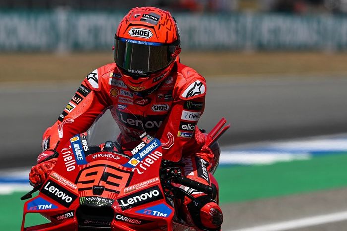 Rekor Marc Marquez di practice MotoGP Argentina 2025 tak membuat Francesco Bagnaia terkesan.