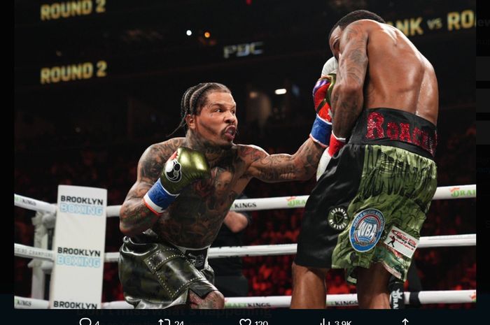 Momen duel tinju Gervonta Davis lawan Lamont Roach Jr Sabtu atau Minggu (2/3/2025) yang berakhir dengan hasil majority draw.