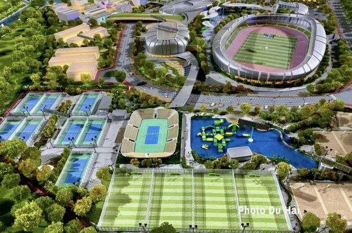 Proyeksi stadion baru di Kota Ho Chi Ming, Vietnam.