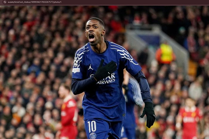 Winger PSG, Ousmane Dembele, tampil gemilang di musim 2024-2025.