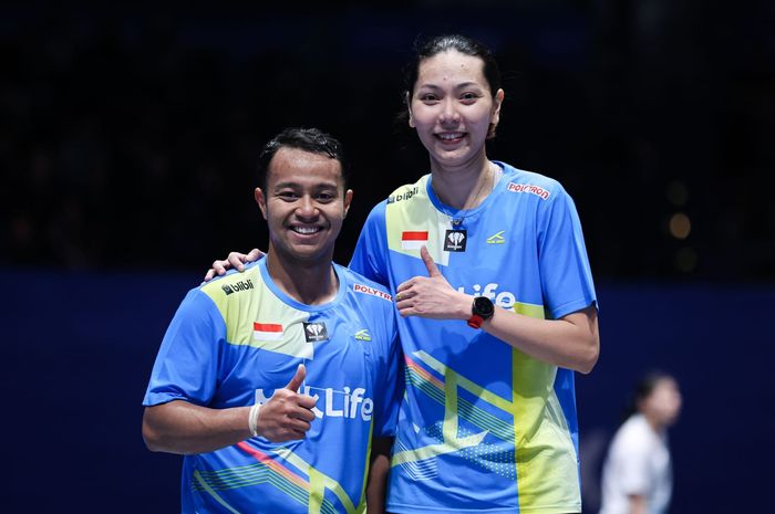 Senyum Rehan Naufal Kusharjanto/Gloria Emanuelle Widjaja. Duet independen besutan PB Djarum itu kembali lolos ke final lagi saat tampil di Polish Open 2025.