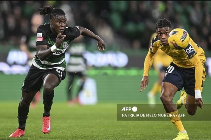 Geovany Quenda (kiri), wonderkid asuhan Ruben Amorim di Sporting CP yang juga alumni akademi Cristiano Ronaldo bergabung ke Chelsea.