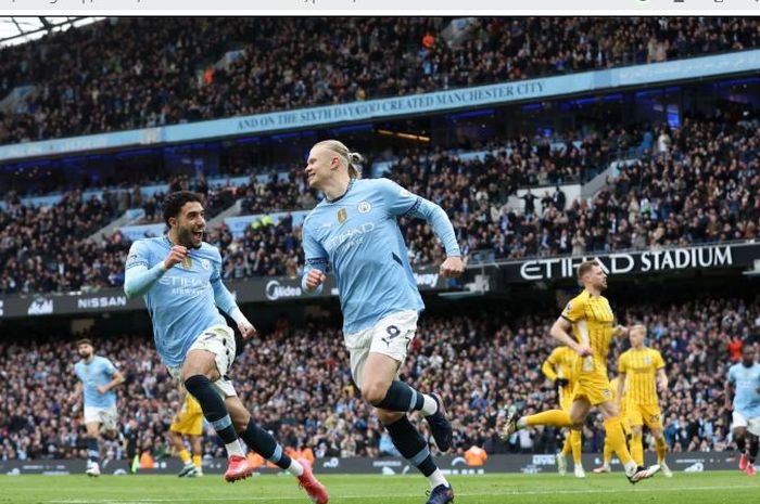 Manchester City ditahan imbang Brighton 2-2 pada pekan ini.