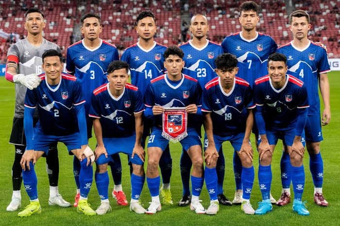 Skuad Timnas Nepal saat berhadapan dengan Singapura dalam laga persahabatan FIFA Matchday Maret 2025.