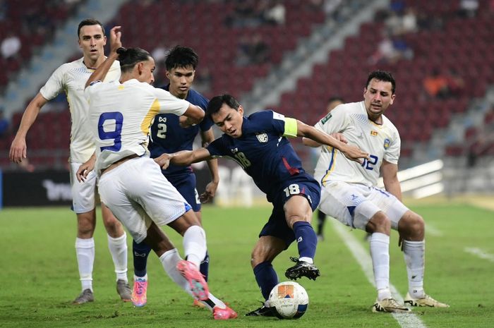Timnas Thailand meraih kemenangan tipis 1-0 atas Sri Lanka pada pertandingan perdana Kualifikasi Piala Asia 2027.