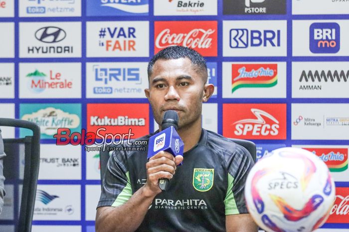 Pemain Persebaya Surabaya, Ardi Idrus, bertekad membawa Bajol Ijo menang di kandang Persik Kerdiri.