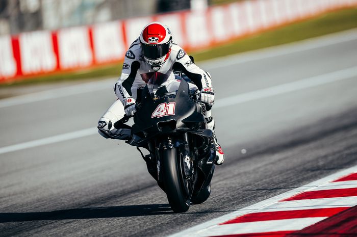 Pembalap penguji tim Honda, Aleix Espargaro, turun gunung untuk ikut membalap di sirkuit Jerez pada MotoGP Spanyol 2025. 