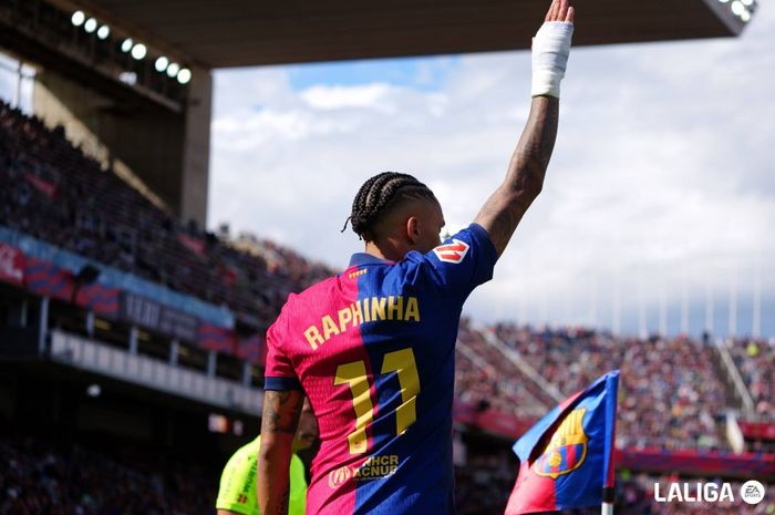 Raphinha kecewa dengan hasil laga Barcelona vs Inter Milan.