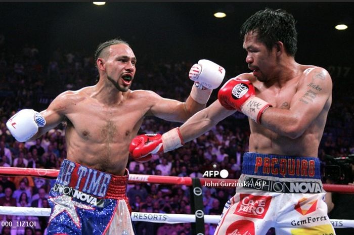 Atlet tinju yang pernah dikalahkan Manny Pacquiao (kanan), Keith Thurman (kiri) menebar tantangan keren untuk rival-rivalnya.