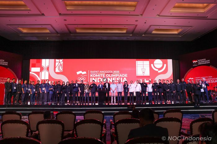 Rapat Anggota NOC Indonesia yang diselenggarakan di Senayan, Jakarta, Selasa (22/4/2025).