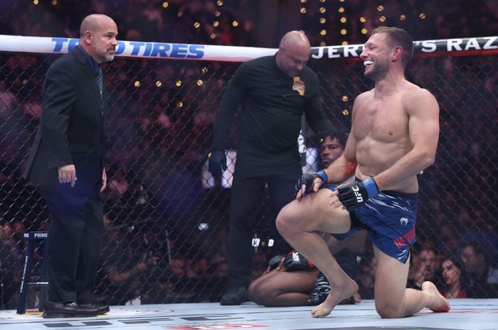 Reinier de Ridder setelah mengalahkan Kevin Holland di UFC 311 pada 18 Januari 2025 di Ingelewood.