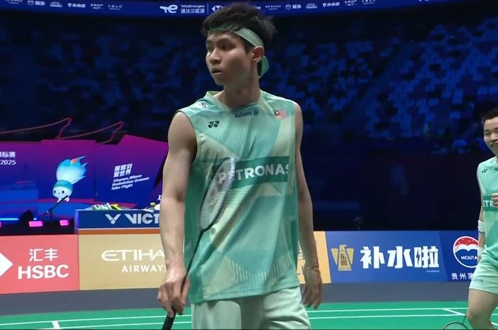 Ganda putra Malaysia, Aaron Chia/Soh Wooi Yik jadi penentu kemenangan atas Jepang di fase grup C dalam hasil Sudirman Cup 2025, di Fenghuang Gymnasium, Xiamen, China, Kamis (1/5/2025).