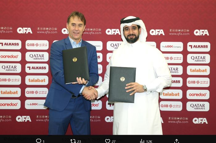 Penerus Luis Milla di Timnas U-19 dan U-20 Spanyol, Julen Lopetegui, kini melatih Timnas Qatar.