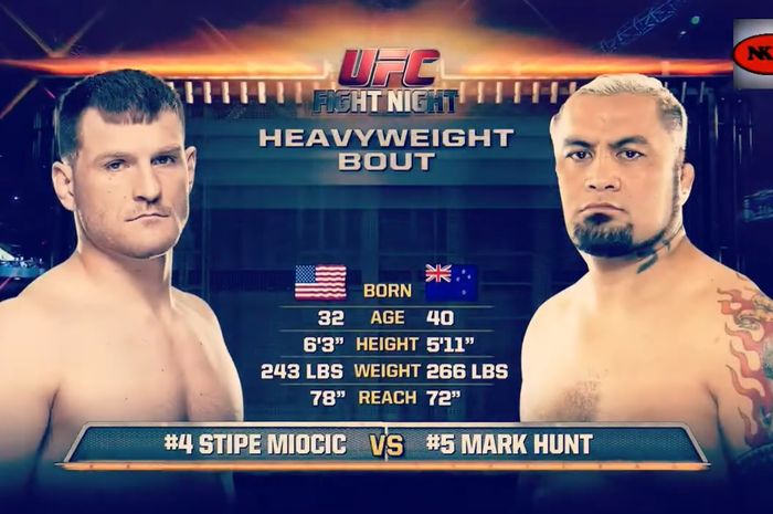 Stipe Miocic menciptakan rekor memasukkan serangan terbanyak di UFC saat menghadapi Mark Hunt pada 10 Mei 2015.  