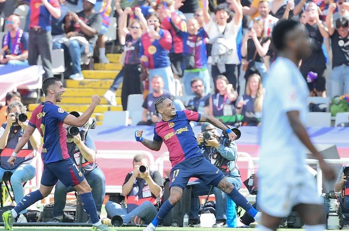 Barcelona berhasil memenangi pertandingan El Clasico jilid 4 melawan Real Madrid dalam lanjutan Liga Spanyol musim ini, Minggu (11/5/2025) malam WIB.