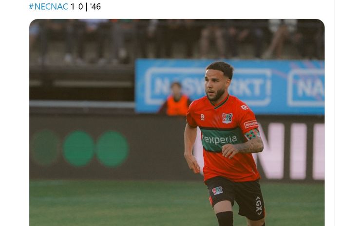 Calvin Verdonk membawa NEC Nijmegen melesat ke peringkat 8 klasemen Liga Belanda setelah mengalahkan NAC Breda 3-0 pada Rabu (14/5/2025).